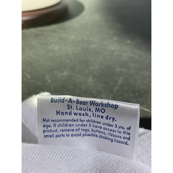 Build-A-Bear Workshop 2-Piece Outfit White Halter Top Denim Skirt Floral Print - Picture 6 of 7